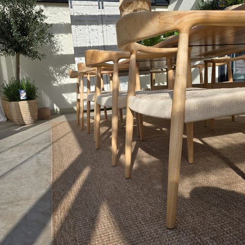 Customer photo review of SALTA - Lot de 2 chaises en bois massif et corde