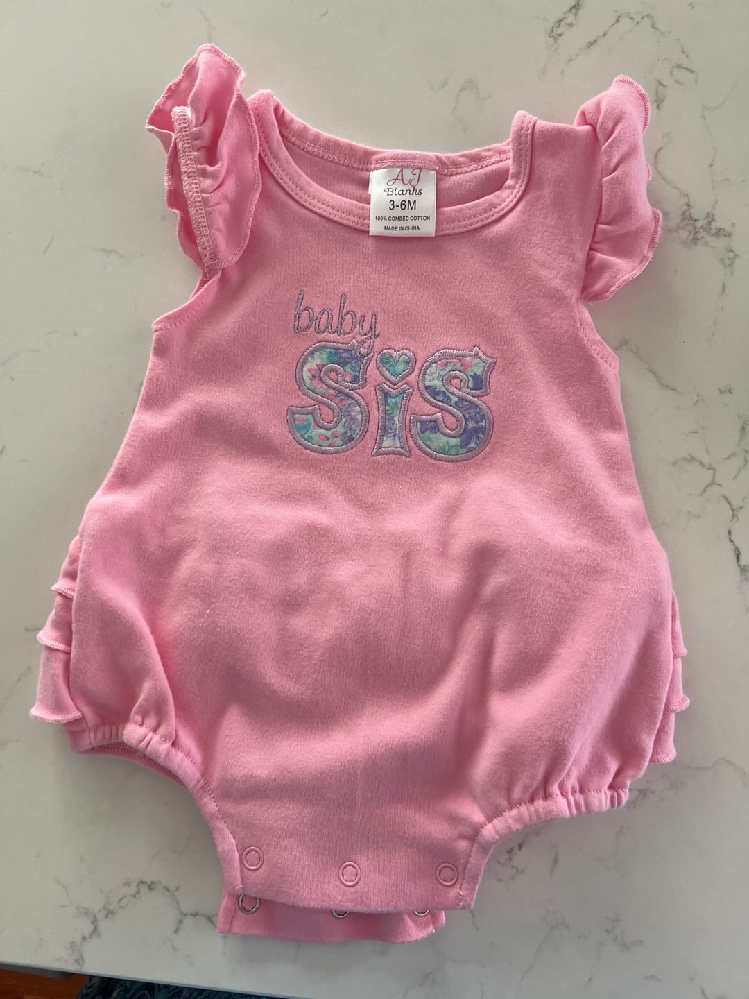 Customer photo review of Girls Ruffle Bum Bubbles