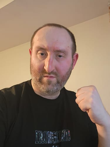 Customer photo review of [Limited Edition] 'Mrvl: S-M' Heavyweight T-Shirt