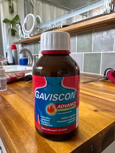 Customer photo review of Gaviscon Advance Peppermint Flavour Oral Suspension, 250ml Twin Pack