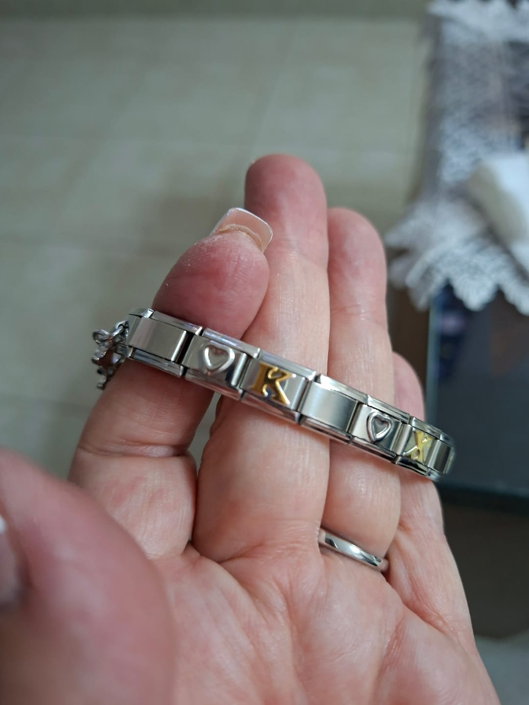 Customer photo review of Charm Letra K
