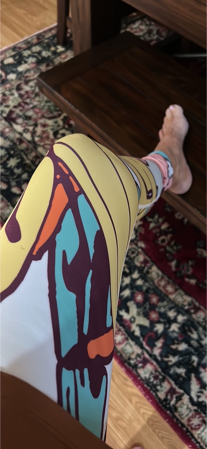 Customer photo review of Flower Love Yoga Leggings
