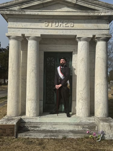 Customer photo review of Quick CUSTOM Order 5-7" sewn Tri-Color Parade Style Premium Satin Sash