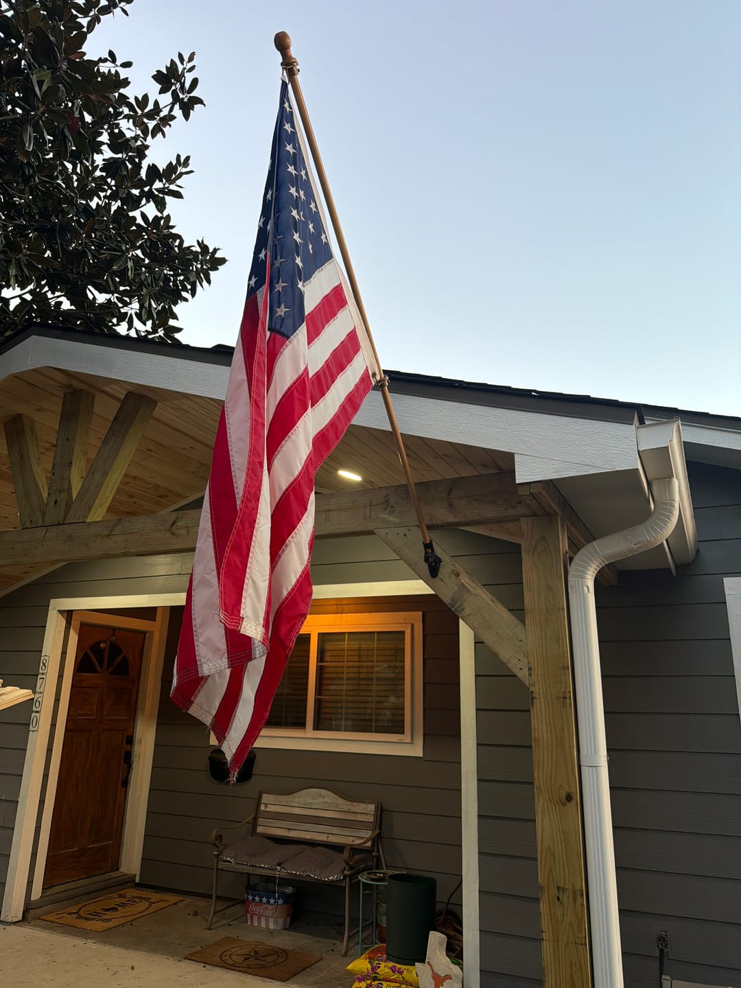 Customer photo review of 3' x 5' Texas Flag Set