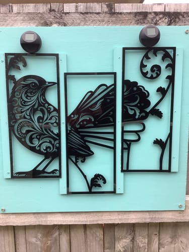 Customer photo review of Filigree Fantail Wall Art Set