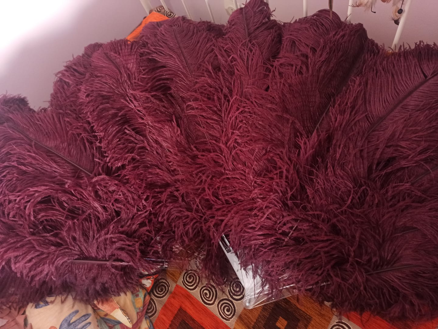 Customer photo review of Fancy Burlesque Fan - Double Layer