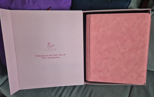 Customer photo review of Cherry Blossom - Toploader Trading Card Binder