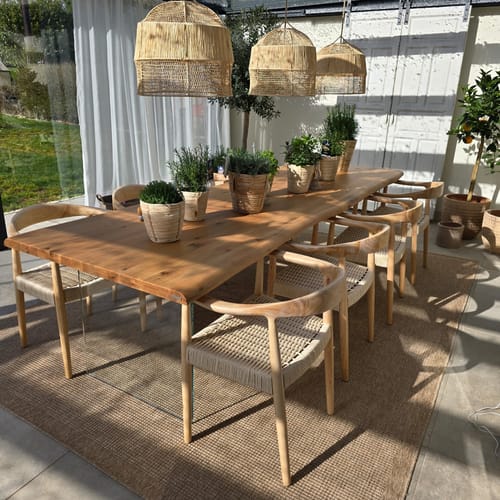 Customer photo review of SALTA - Lot de 2 chaises en bois massif et corde