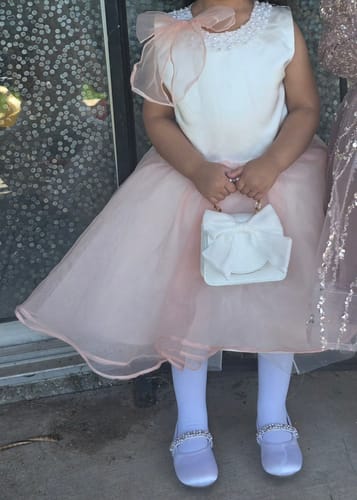 Customer photo review of Baby Girl Birthday Party Dress Toddler Beaded Round Neck Sleeveless Puffy Formal Princess Dress