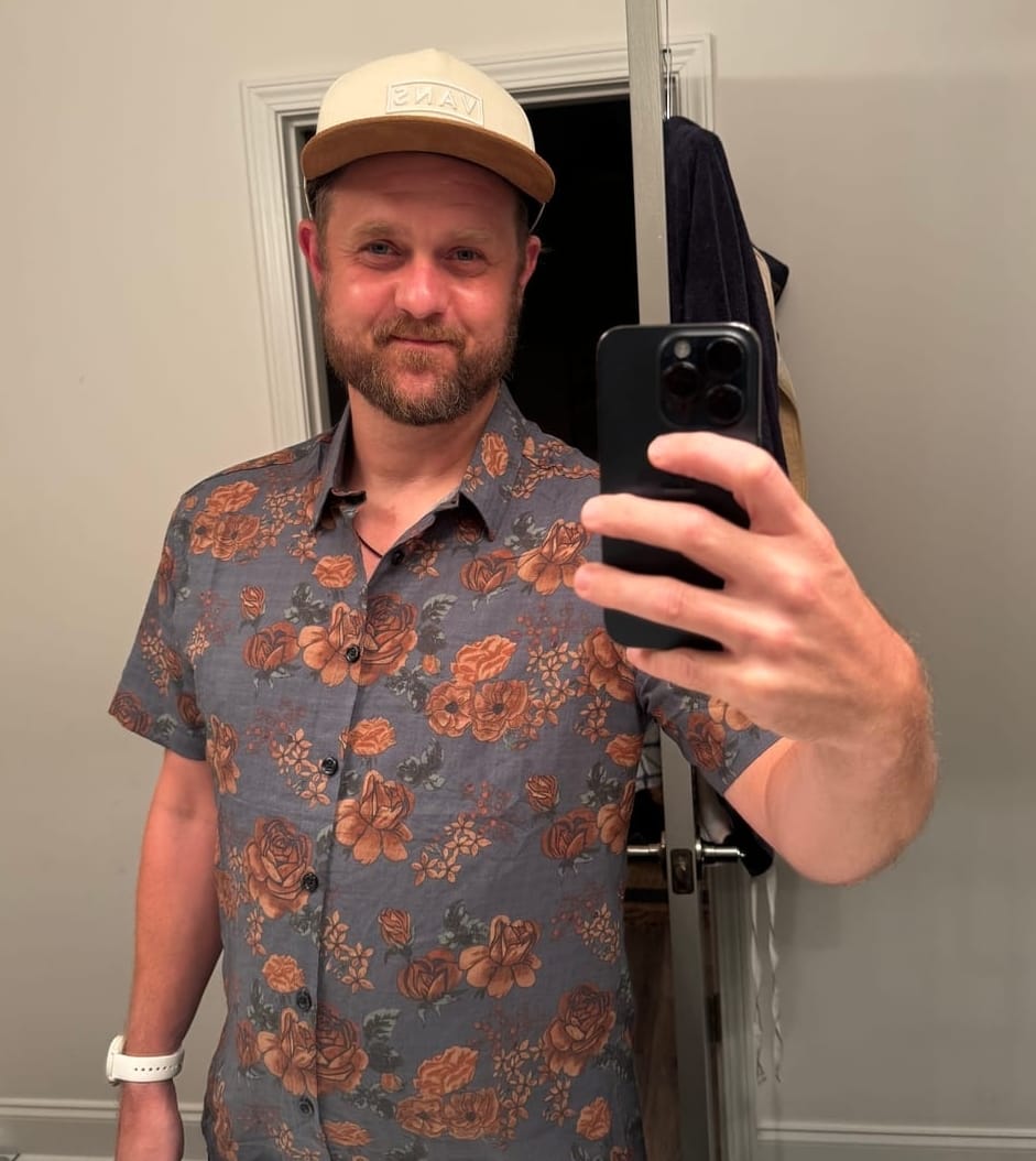 Customer photo review of Herren Retro Urlaub Kurzarm Hemd