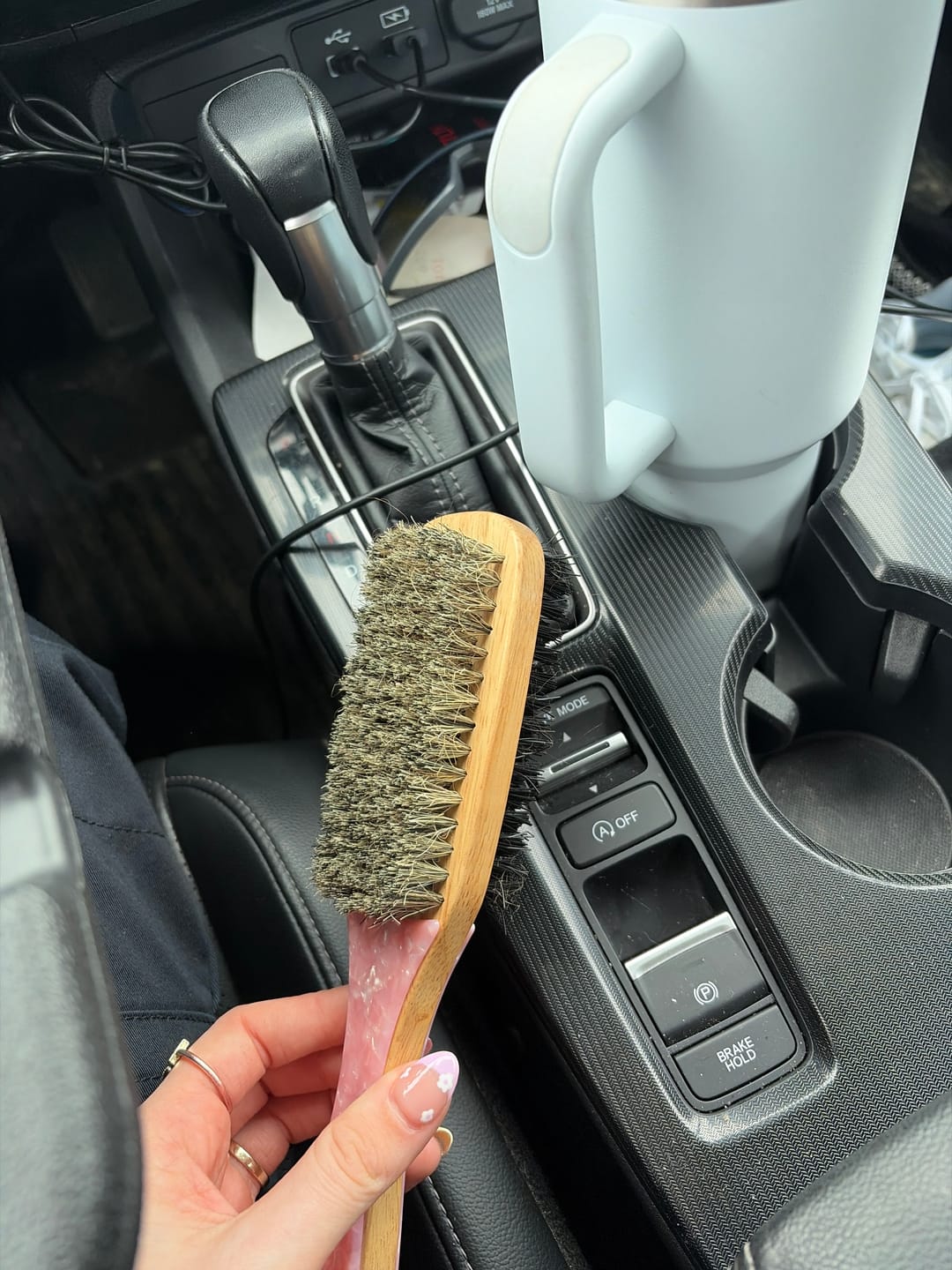 Customer photo review of Double sleek hair brush
