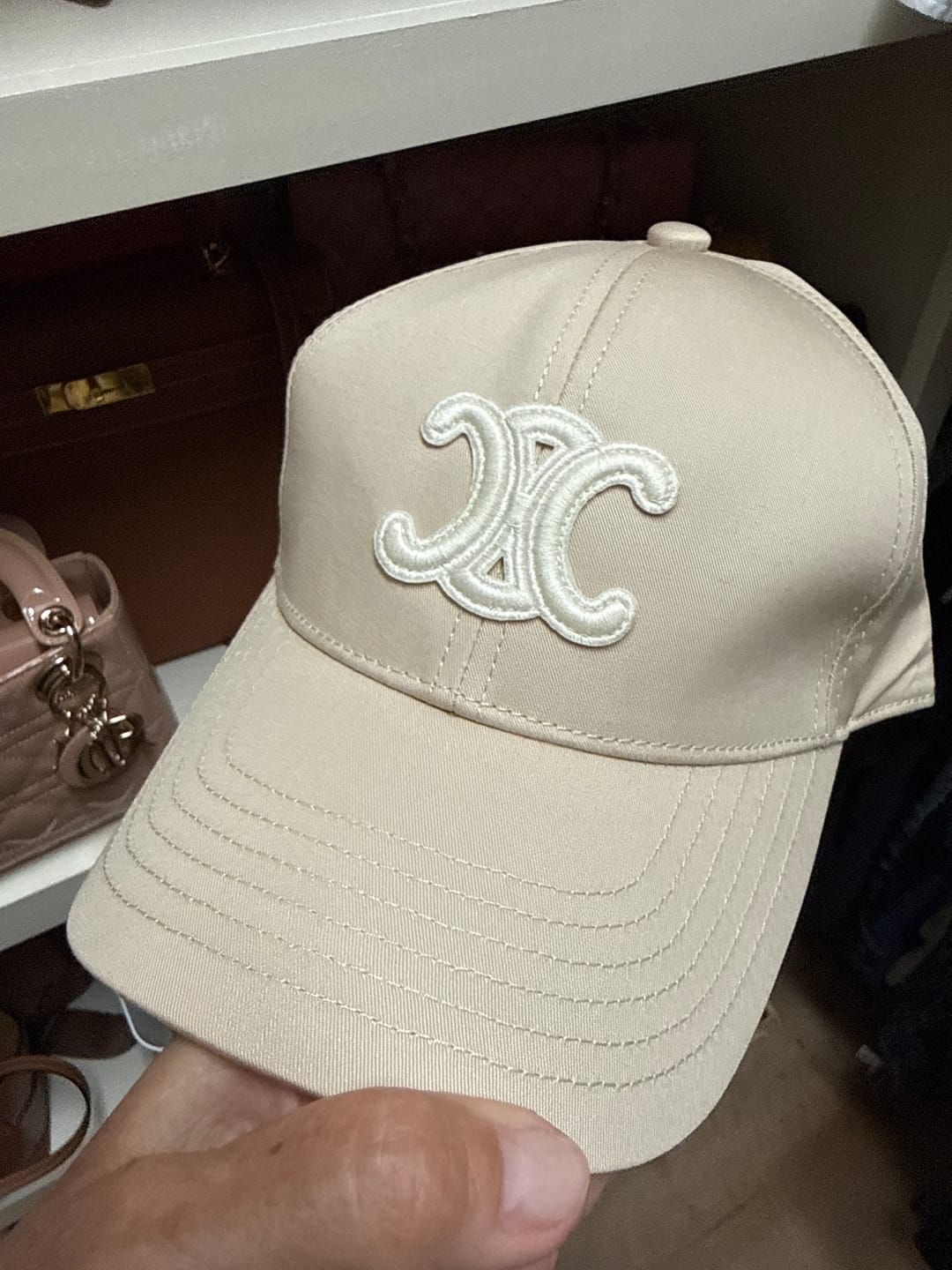 Customer photo review of Celine Cap Beige Cotton