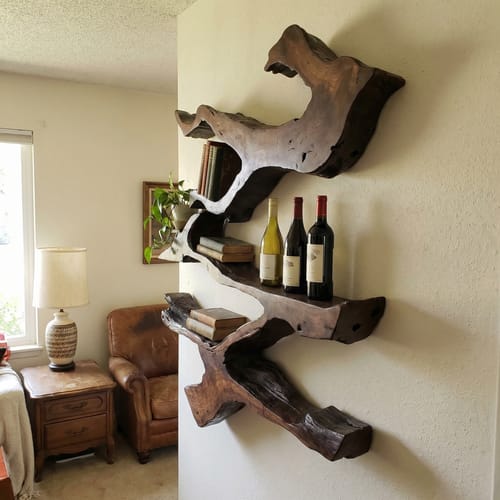 Customer photo review of Farmhouse Wine Holder For Furniture Wine Rack Display