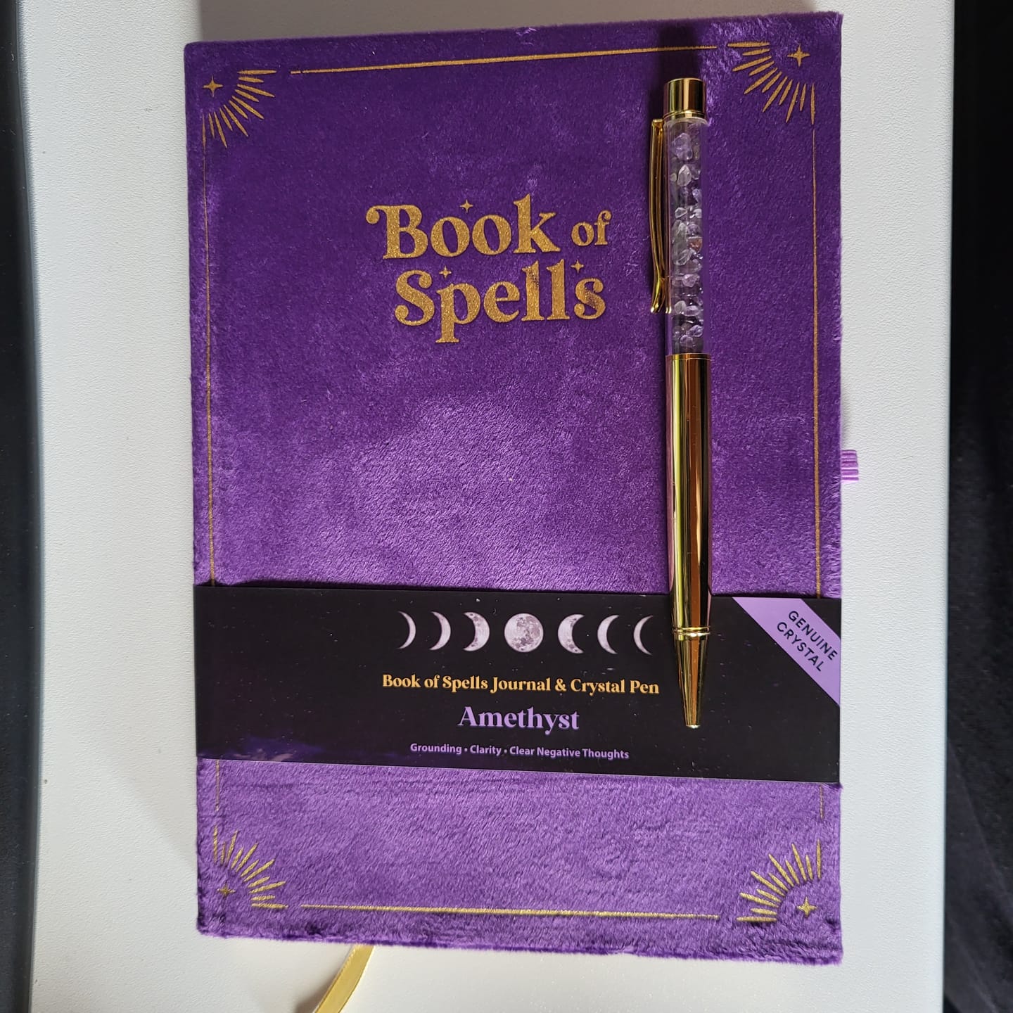 Customer photo review of Book of Spells Journal mit Amethyst-Stift – liniertes Notizbuch A5