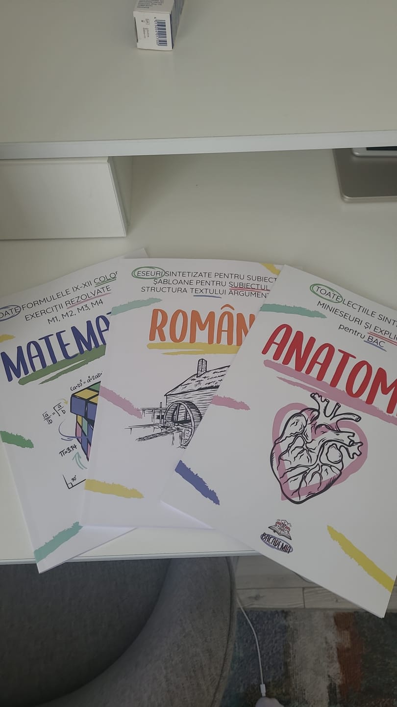 Customer photo review of Pachet Bacalaureat (Română + Matematică + Anatomie clasele XI-XII) Bacademia