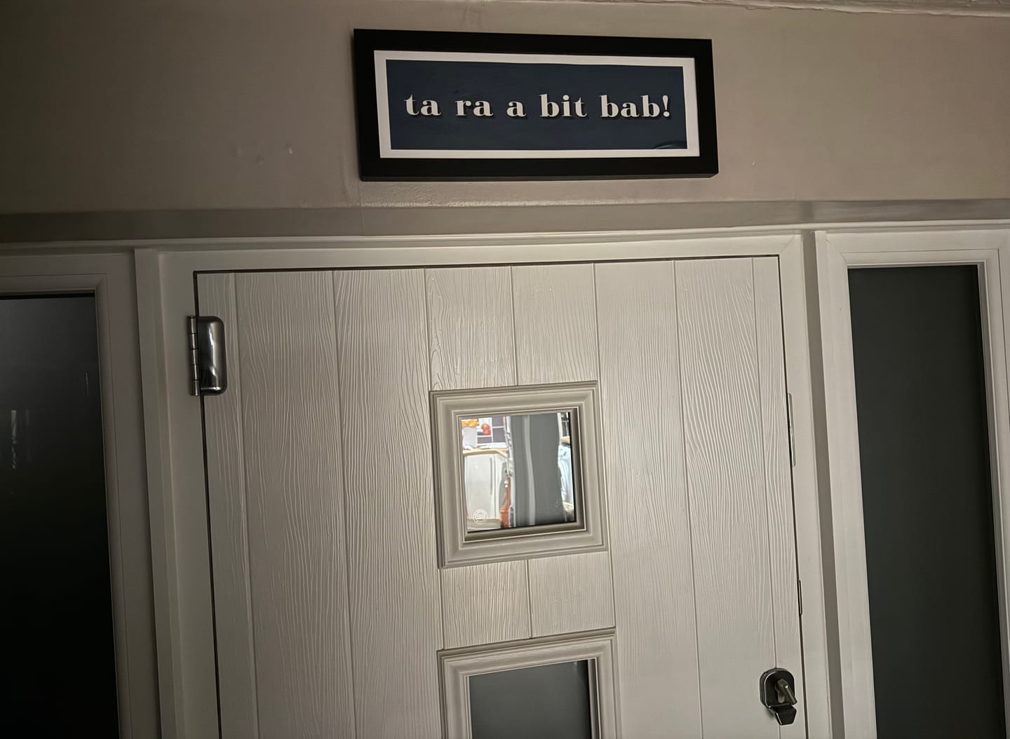 Customer photo review of Oh Hello Framed Print