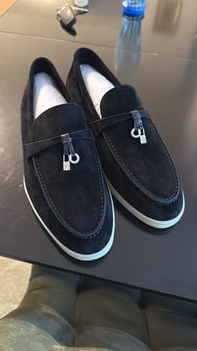 Customer photo review of summer charm walk loafer black suede