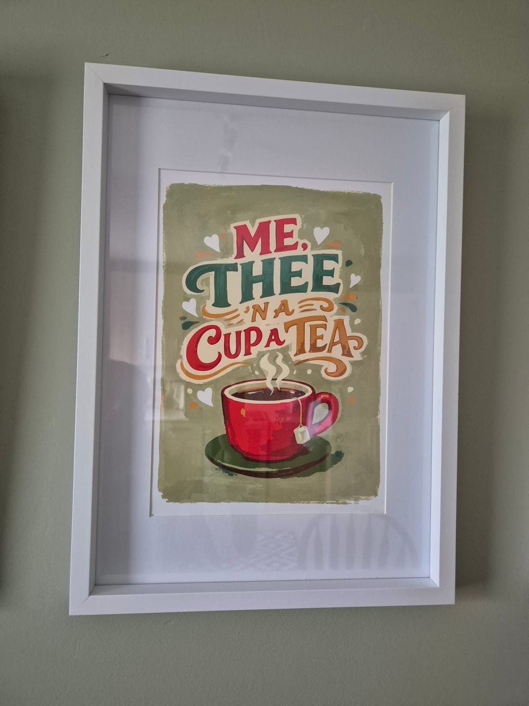 Customer photo review of Me, Thee 'n a Cup a Tea - Print
