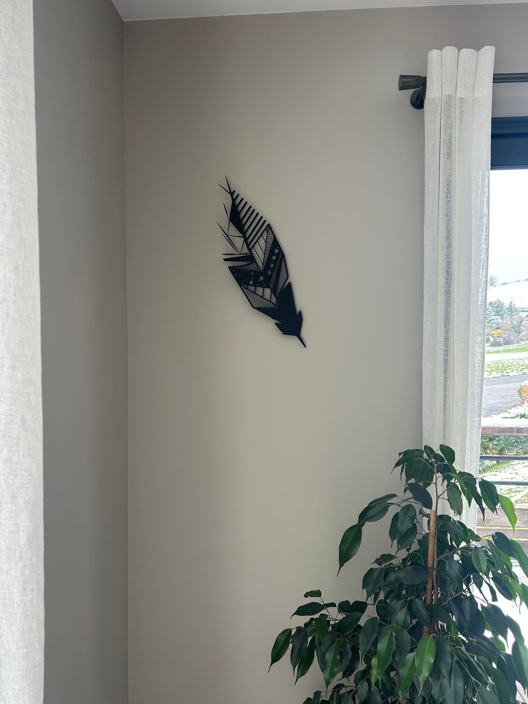 Customer photo review of Décoration Murale en Métal - Plume