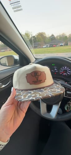 Customer photo review of Custom Leather Patch 5-Panel Rope Hat - Blank Rope Hats
