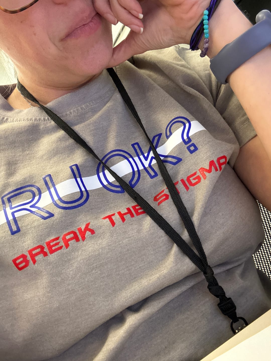 Customer photo review of Stigma Breaking Unisex Tee- White Line