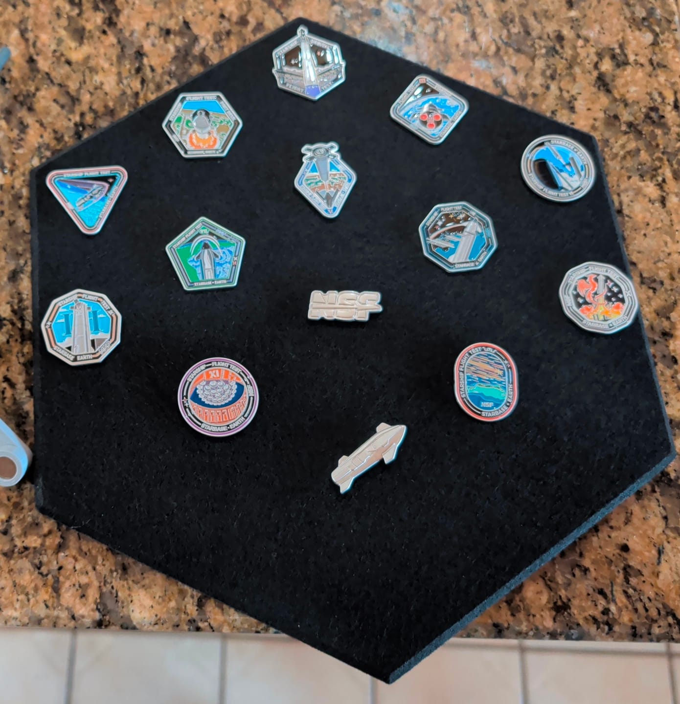 Customer photo review of SpaceX Starship Flight Pin Collection & Display Mount