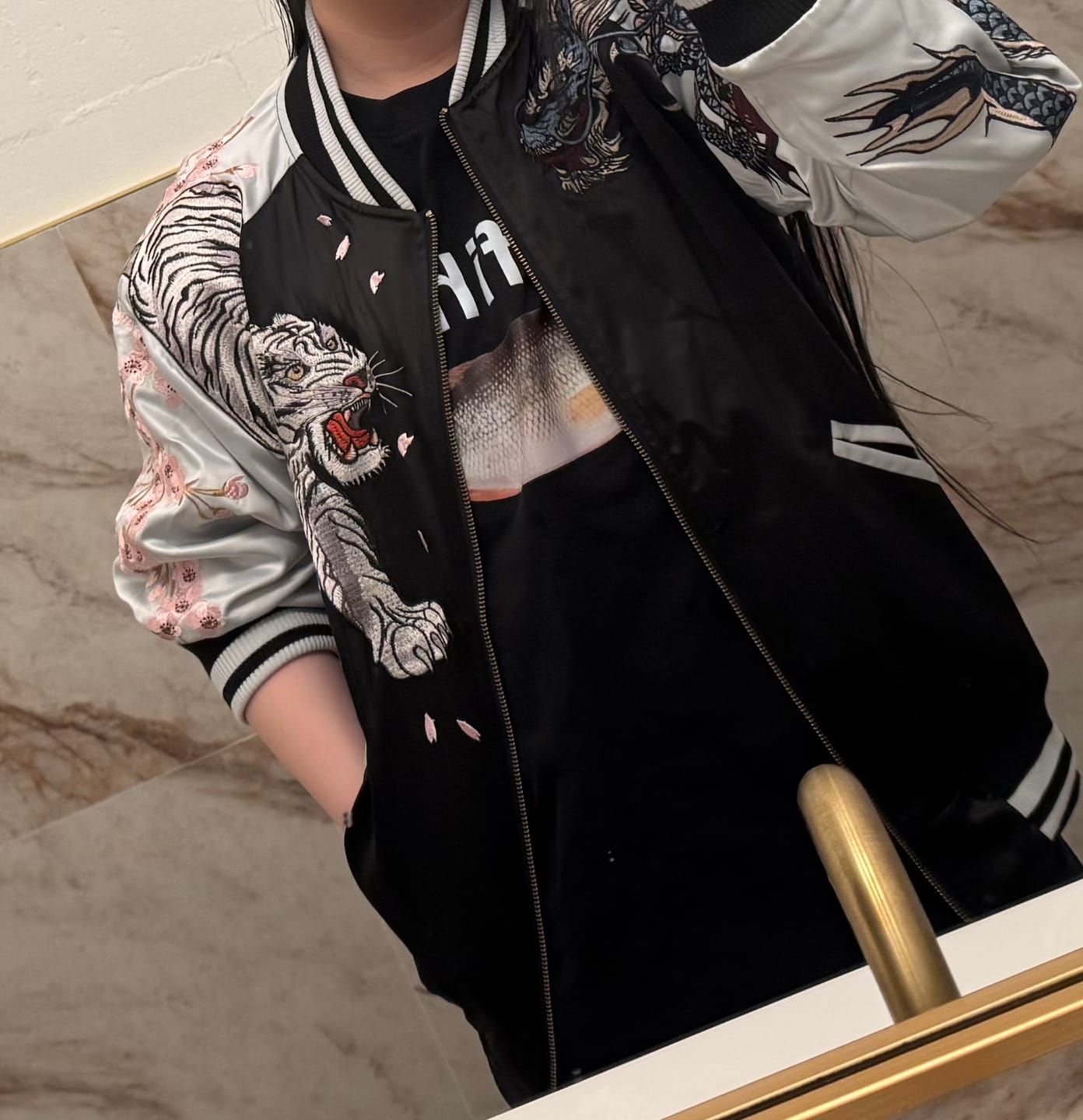 Customer photo review of Four Legendary Creatures Sukajan Souvenir Jacket
