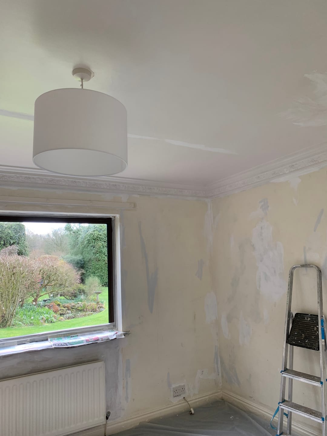 Customer photo review of White Handmade Lampshade with 100% cotton fabric