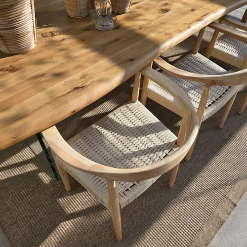 Customer photo review of SALTA - Lot de 2 chaises en bois massif et corde