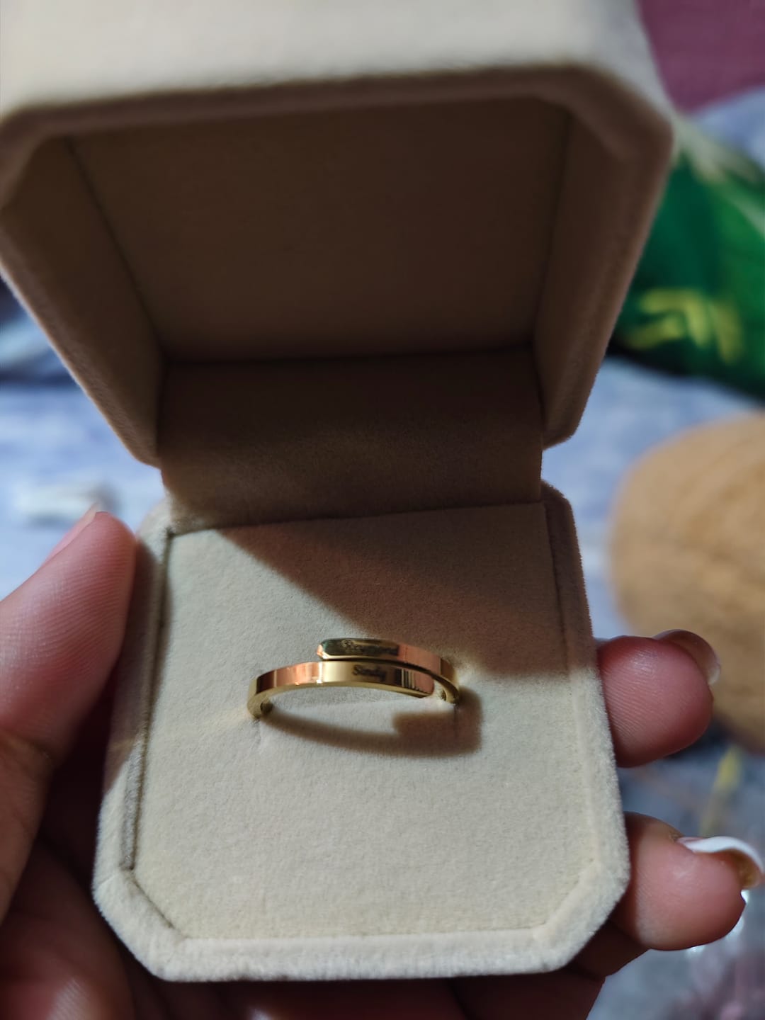 Customer photo review of Printave™ Personalized 2 Layers Ring