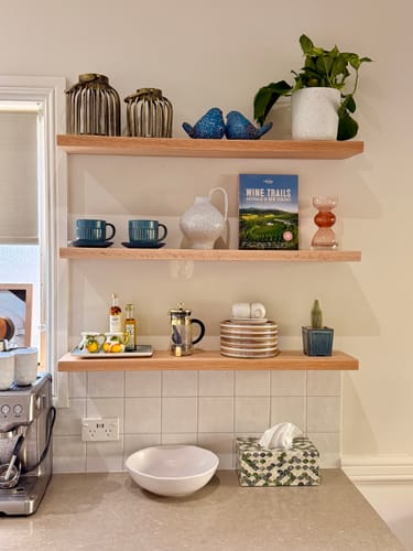 Customer photo review of Timber Floating Shelf