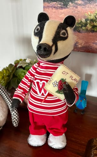 Customer photo review of Badger Art Doll PDF Pattern  Approx 35cm Standing