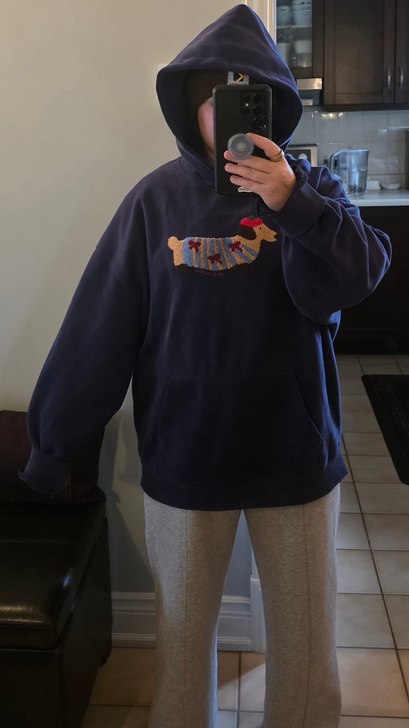 Customer photo review of Aelfric Eden Cartoon Dachshund Hoodie