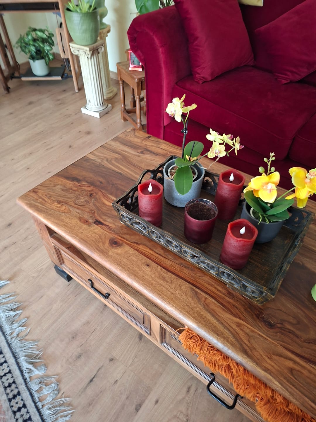 Customer photo review of Table Dance Lima mit gelb-gestreiften Blüten und 2 Rispen