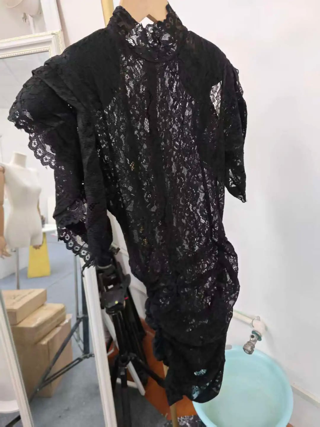 Customer photo review of Barbara Sheer Lace Slim Fit Dress
