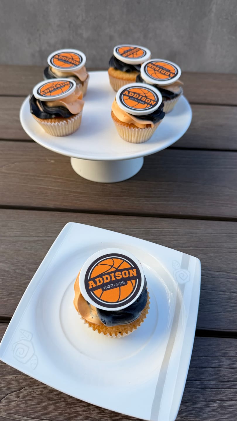 Customer photo review of 30 x 3.8 cm Small Cupcake Custom Edible Icing Images
