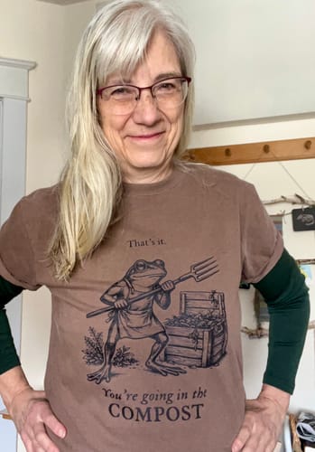 Customer photo review of Going in the Compost T-Shirt