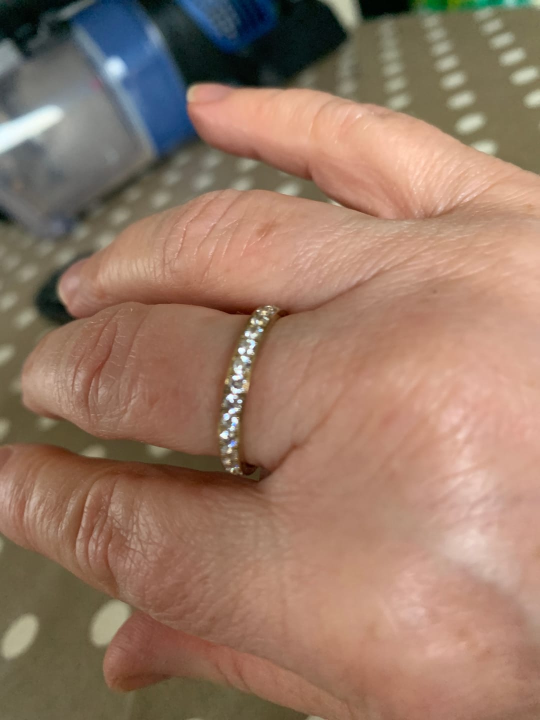 Customer photo review of Eternity Band Ring