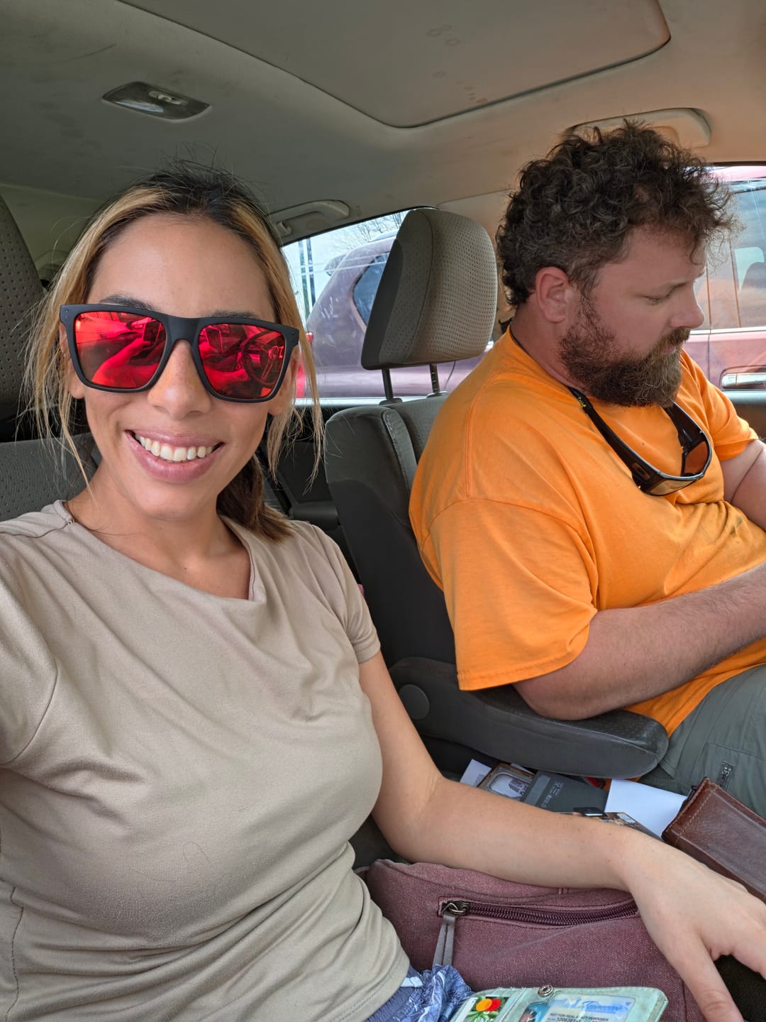 Customer photo review of 80Eighty® Polarized Bamboo Sunglasses - Red