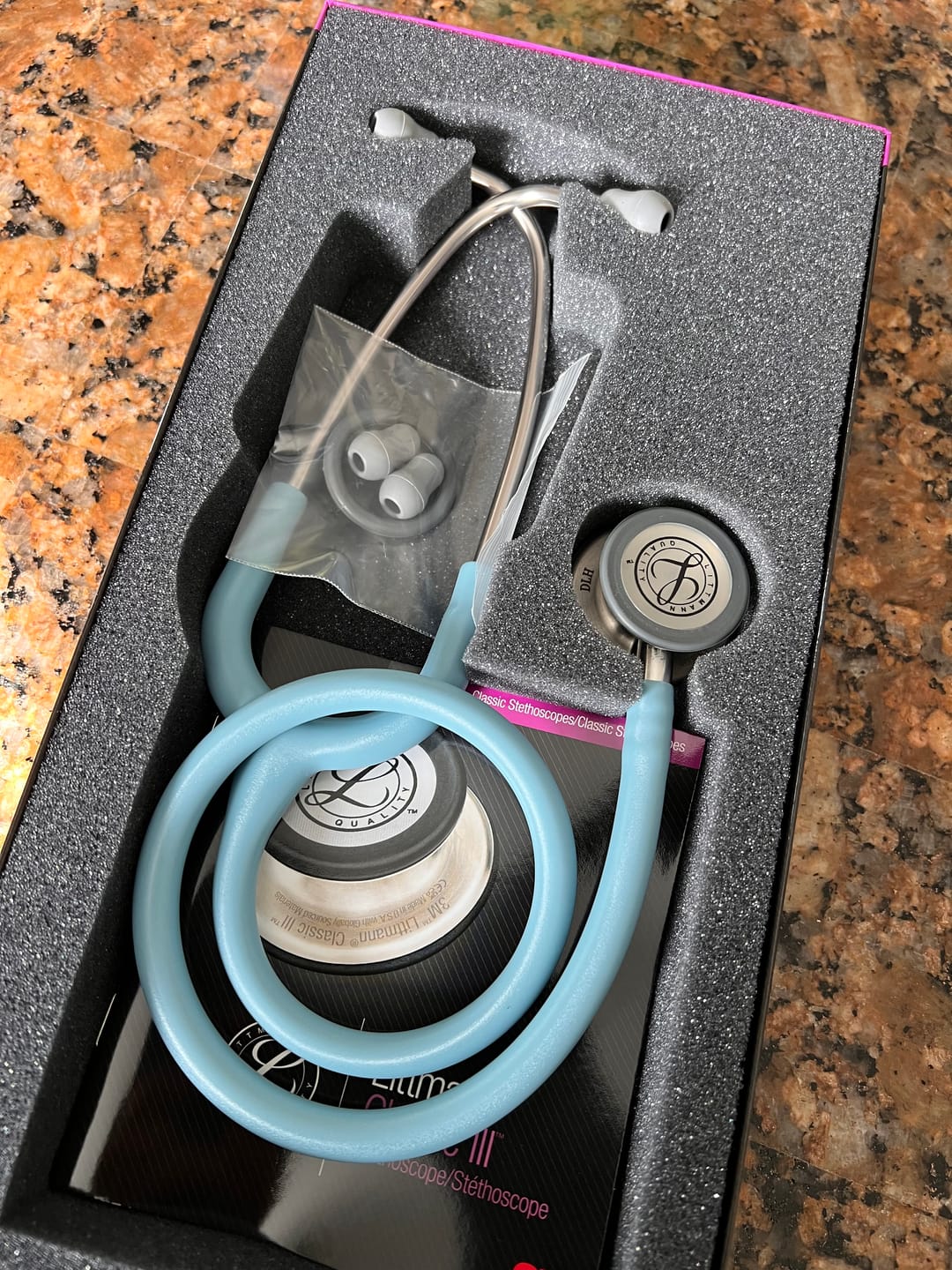 Customer photo review of Littmann Classic III Monitoring Stethoscope: Marine Blue Satin  5912C