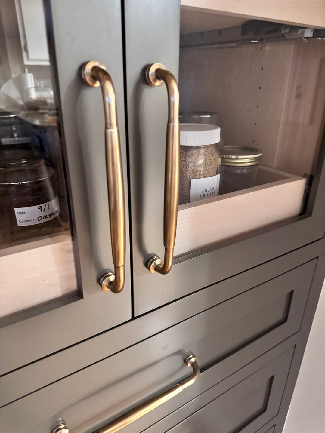 Customer photo review of Classic Cabinet Pulls - Antique Brass