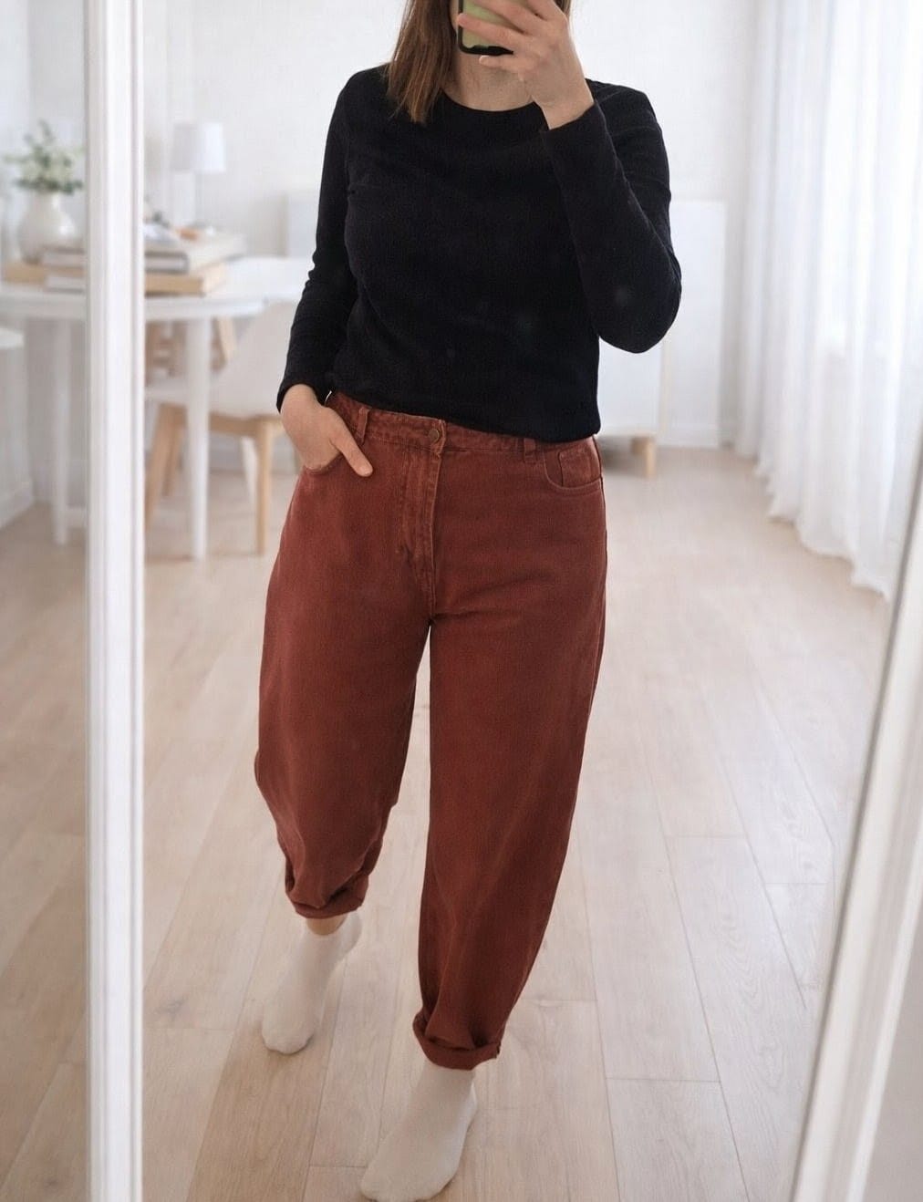 Customer photo review of Spodnie JEANS BARRIL MARSALA