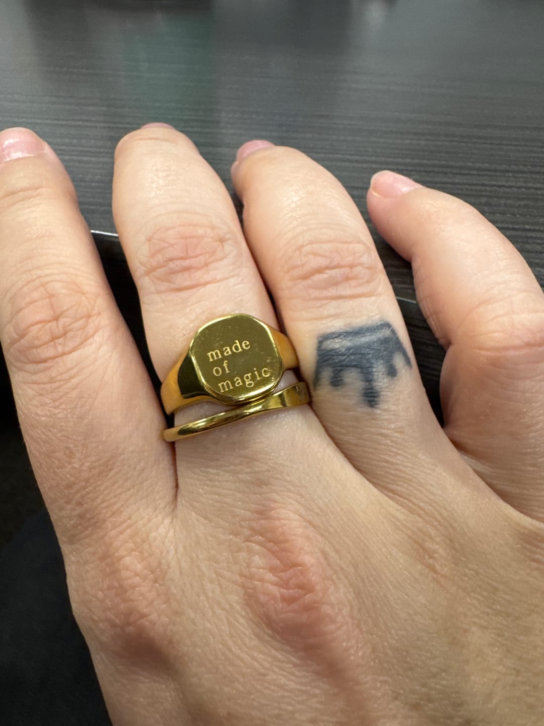 Customer photo review of Inspiration Signet Rings