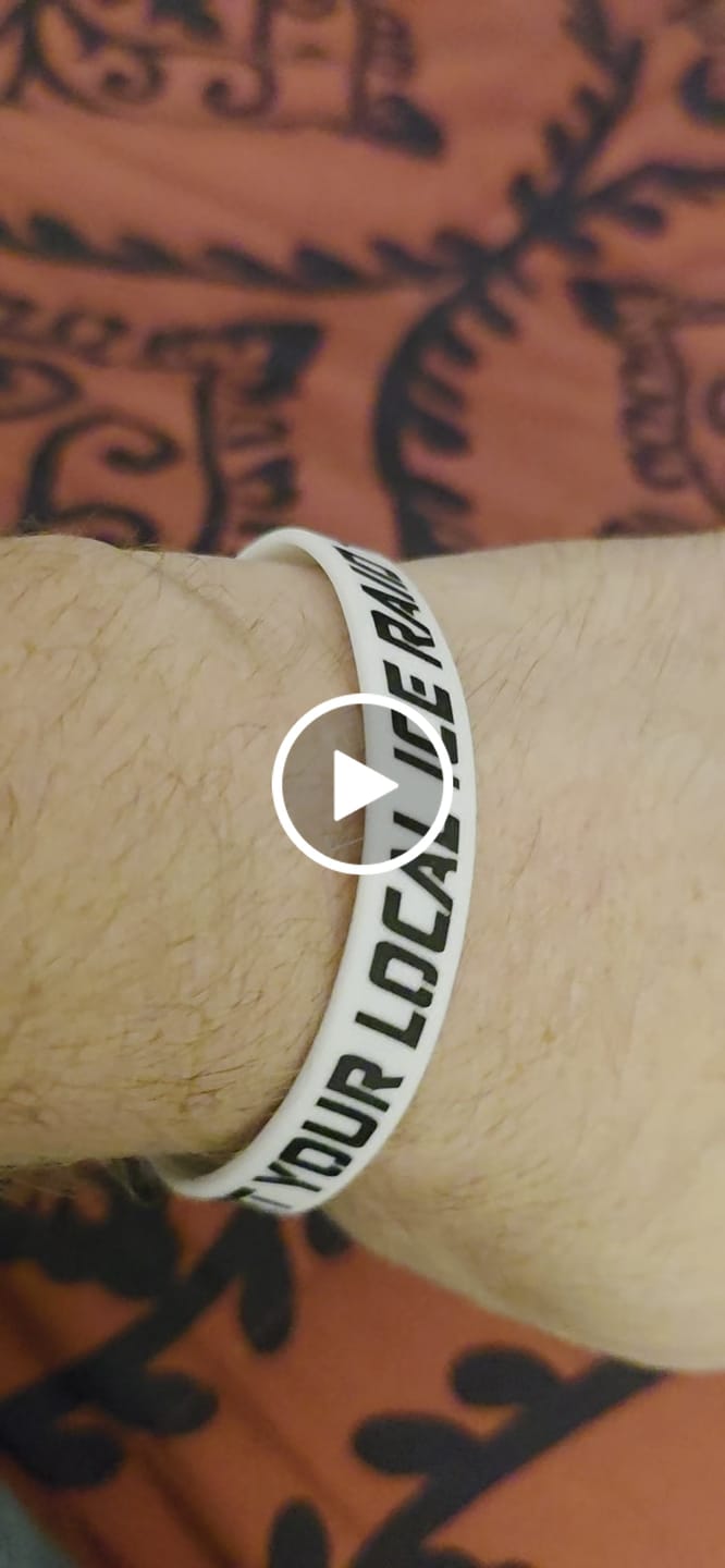 Customer video review of Support Your Local Ice Raid Wristband and Decal