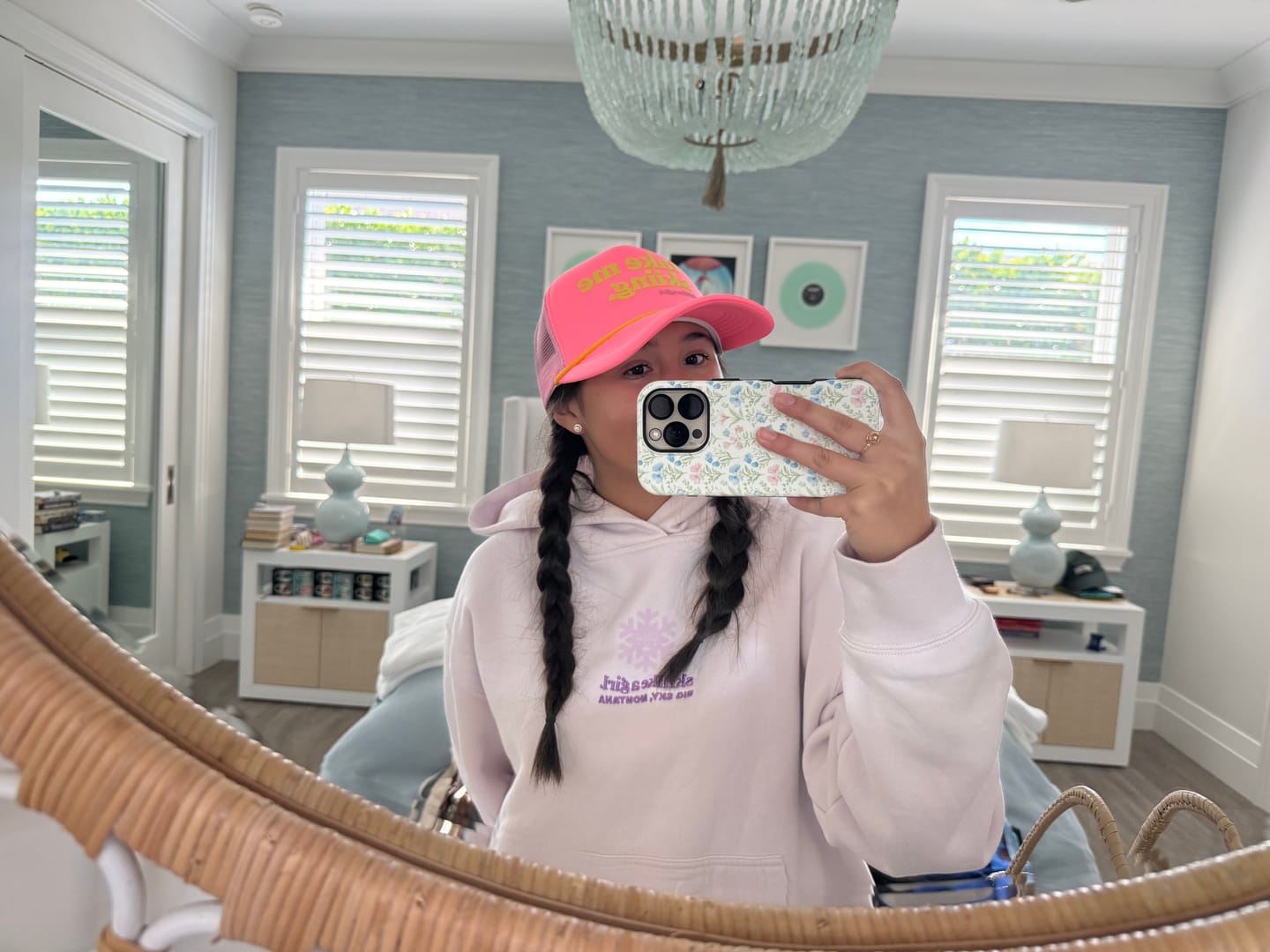 Customer photo review of Flamingo Take Me Skiing Trucker Hat
