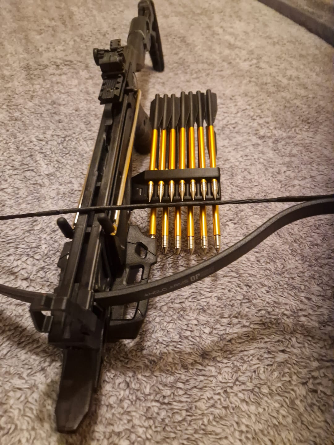 Customer photo review of Op-360 Extendable Self Cocking 80lb Bolts & String Crossbow Set