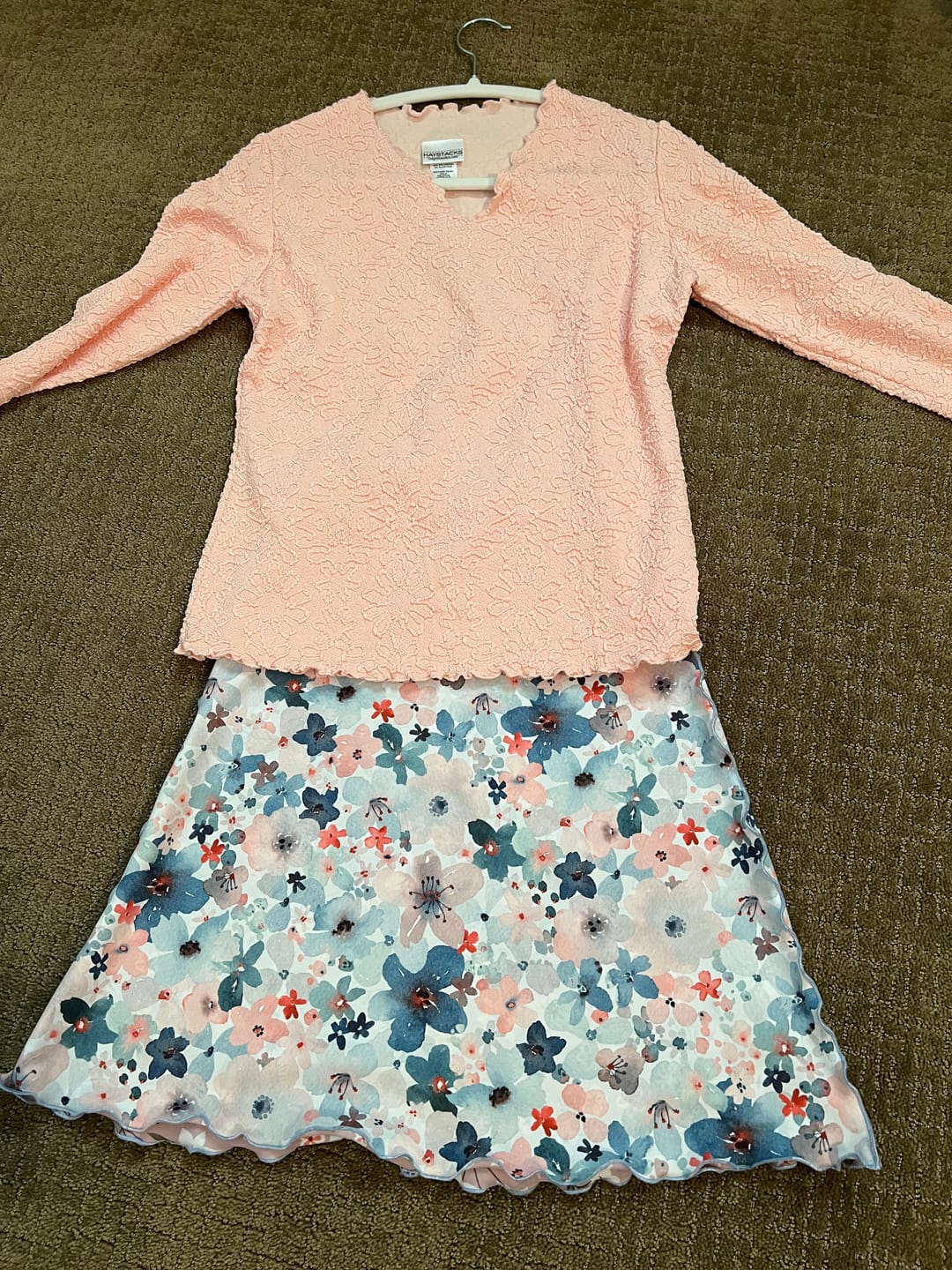 Customer photo review of Orchard Bloom Switchstacks Reversible Bias Skirt