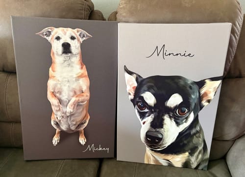 Customer photo review of Pet Art Canvas Wrap