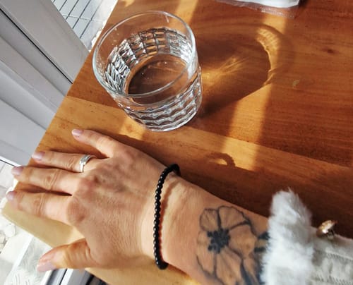 Customer photo review of Obsidian Armband