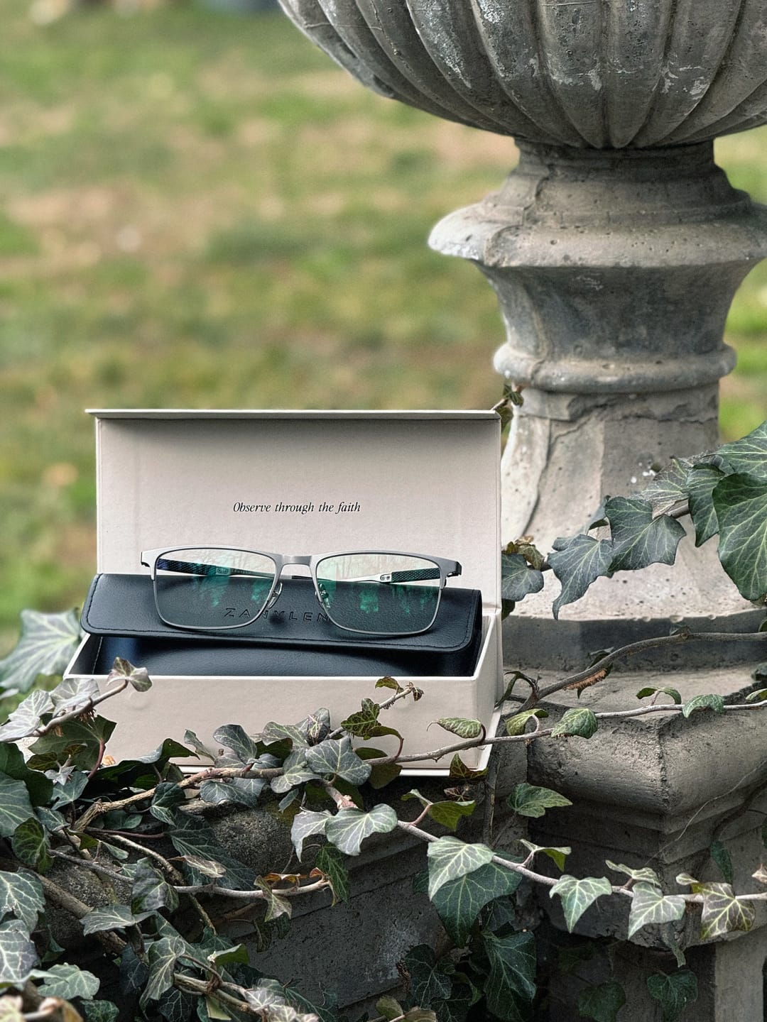 Customer photo review of Jayden | Comfortable Business Titanium Magnetic Clip-on Eyeglasses Sunglasses